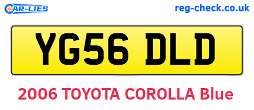YG56DLD are the vehicle registration plates.
