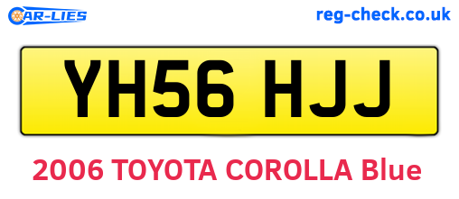 YH56HJJ are the vehicle registration plates.
