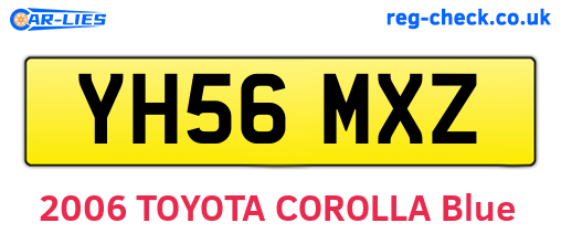 YH56MXZ are the vehicle registration plates.