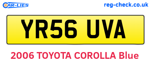 YR56UVA are the vehicle registration plates.