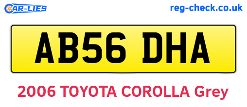 AB56DHA are the vehicle registration plates.