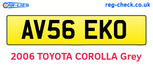 AV56EKO are the vehicle registration plates.