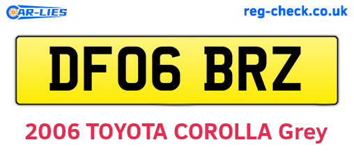 DF06BRZ are the vehicle registration plates.