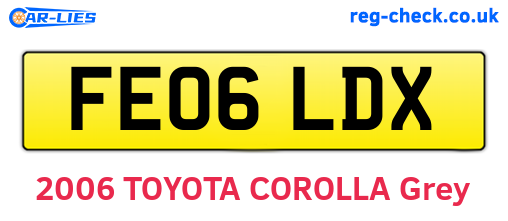 FE06LDX are the vehicle registration plates.