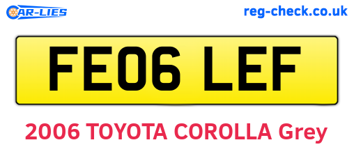 FE06LEF are the vehicle registration plates.