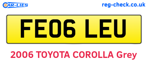 FE06LEU are the vehicle registration plates.