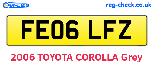 FE06LFZ are the vehicle registration plates.