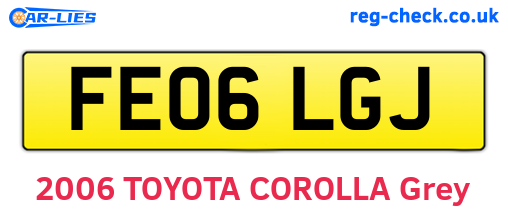 FE06LGJ are the vehicle registration plates.
