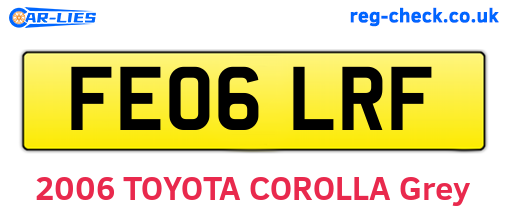 FE06LRF are the vehicle registration plates.