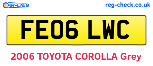FE06LWC are the vehicle registration plates.