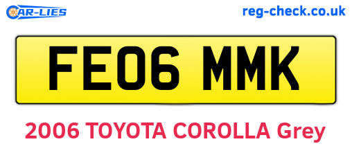 FE06MMK are the vehicle registration plates.