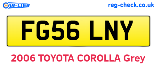 FG56LNY are the vehicle registration plates.