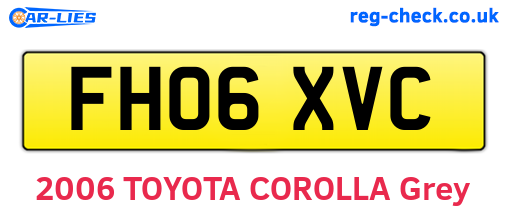 FH06XVC are the vehicle registration plates.