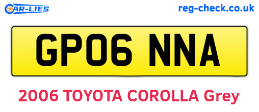 GP06NNA are the vehicle registration plates.