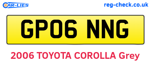 GP06NNG are the vehicle registration plates.
