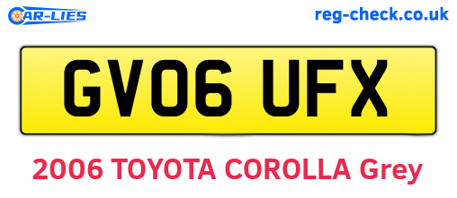 GV06UFX are the vehicle registration plates.