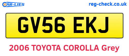 GV56EKJ are the vehicle registration plates.