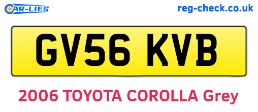 GV56KVB are the vehicle registration plates.