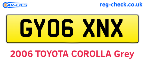 GY06XNX are the vehicle registration plates.