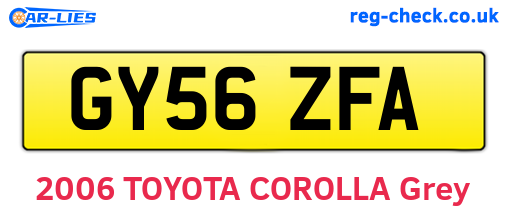 GY56ZFA are the vehicle registration plates.
