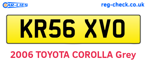 KR56XVO are the vehicle registration plates.