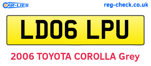 LD06LPU are the vehicle registration plates.
