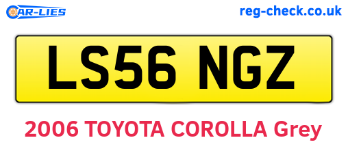 LS56NGZ are the vehicle registration plates.