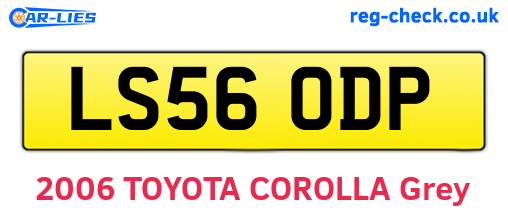 LS56ODP are the vehicle registration plates.