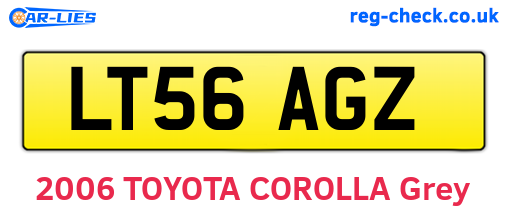LT56AGZ are the vehicle registration plates.