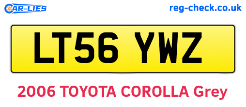 LT56YWZ are the vehicle registration plates.