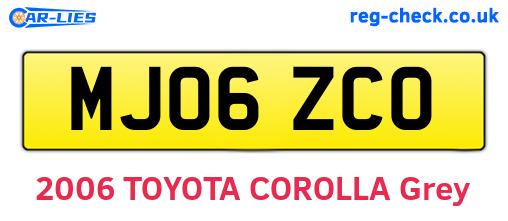 MJ06ZCO are the vehicle registration plates.