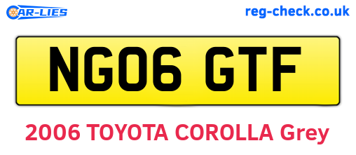 NG06GTF are the vehicle registration plates.