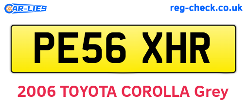 PE56XHR are the vehicle registration plates.