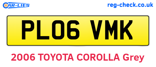 PL06VMK are the vehicle registration plates.