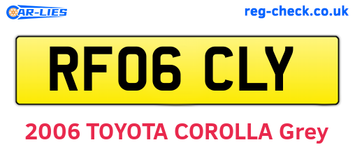 RF06CLY are the vehicle registration plates.
