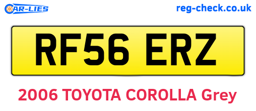 RF56ERZ are the vehicle registration plates.