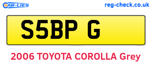 S5BPG are the vehicle registration plates.