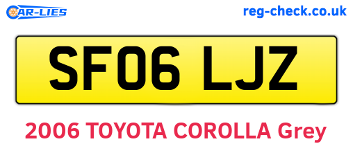 SF06LJZ are the vehicle registration plates.