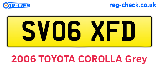 SV06XFD are the vehicle registration plates.