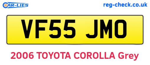 VF55JMO are the vehicle registration plates.