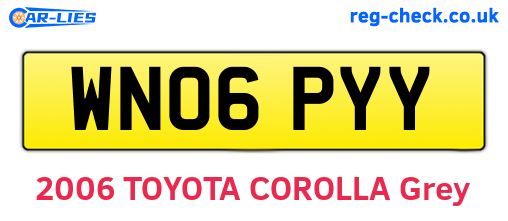 WN06PYY are the vehicle registration plates.