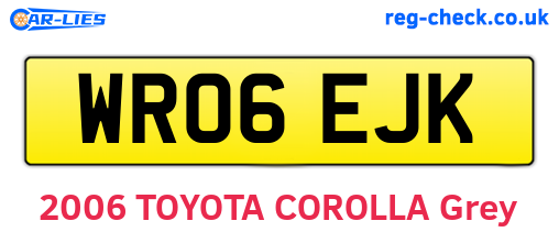 WR06EJK are the vehicle registration plates.