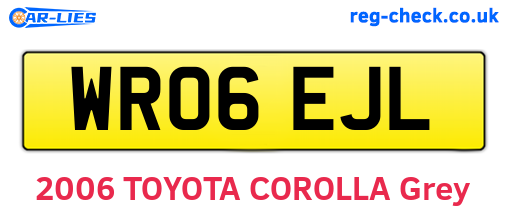 WR06EJL are the vehicle registration plates.