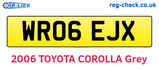 WR06EJX are the vehicle registration plates.