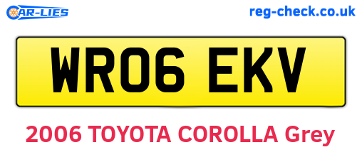 WR06EKV are the vehicle registration plates.