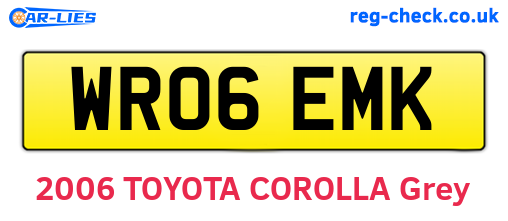 WR06EMK are the vehicle registration plates.
