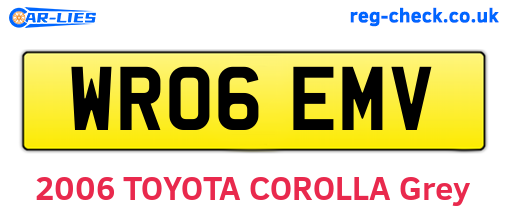WR06EMV are the vehicle registration plates.