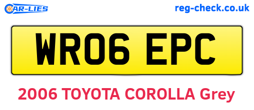 WR06EPC are the vehicle registration plates.