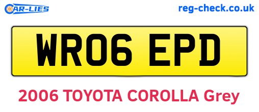 WR06EPD are the vehicle registration plates.