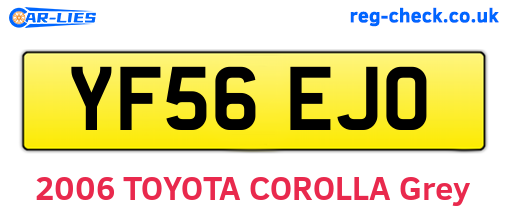 YF56EJO are the vehicle registration plates.